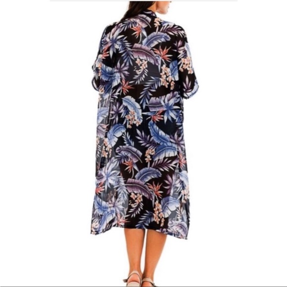 Beautiful Chiffon long sheer kimono. OSFM. Roomy fit - Picture 4 of 5